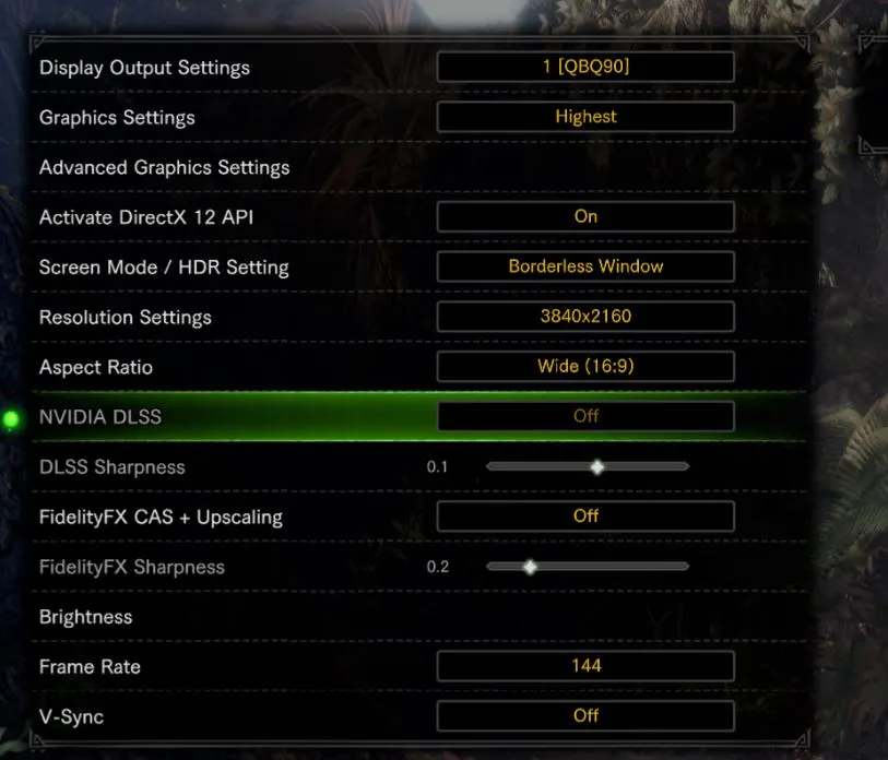activating DLSS to boost FPS in 4K gameplay
