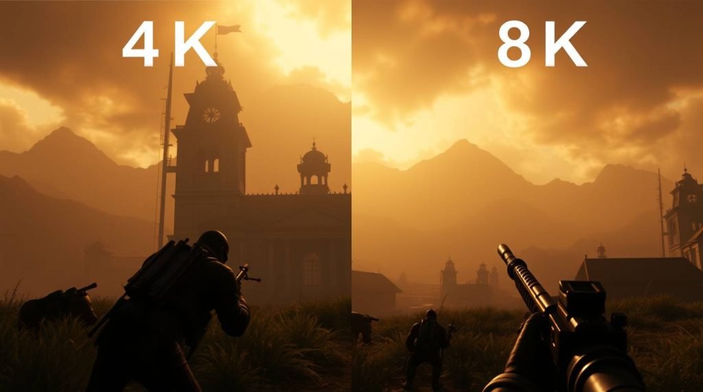 4k vs 8k gaming difference scene