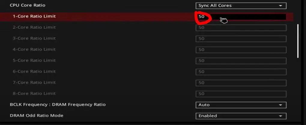 adjust cpu multiplier