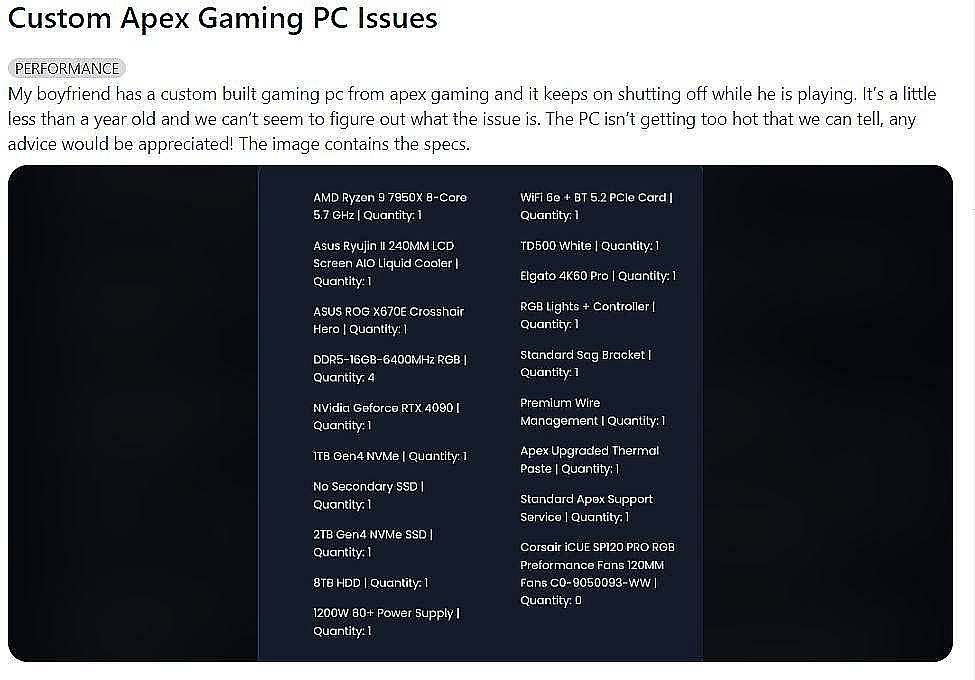 Apex gaming PC worst brand reddit complaints
