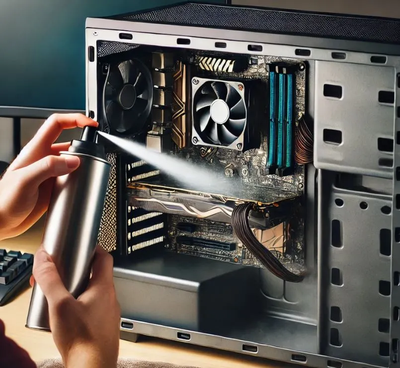 cleaning inside gaming PC