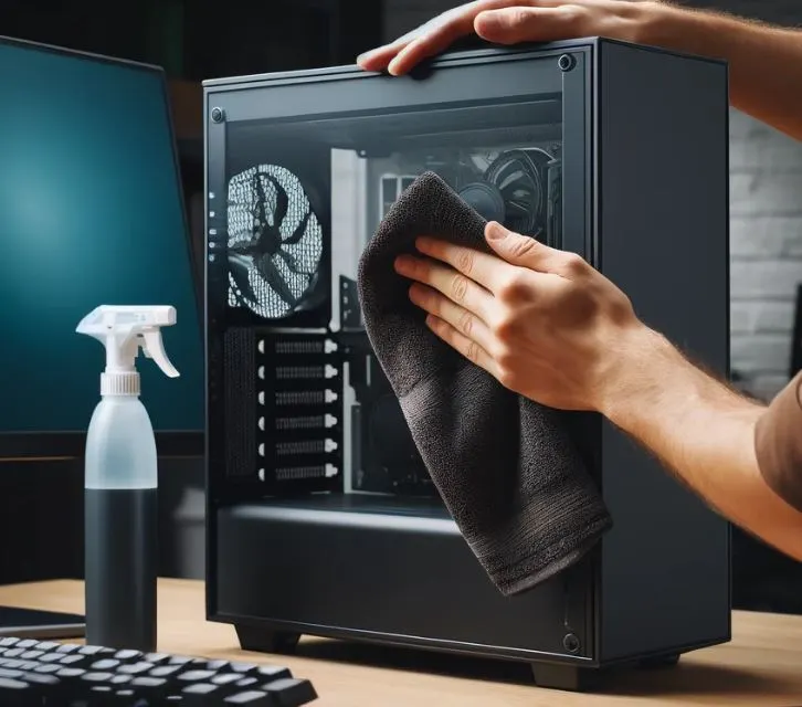 clean exterior of gaming PC