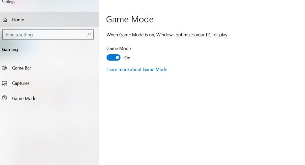 enable game mode