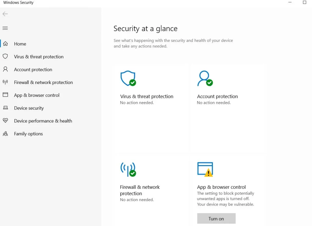 install security app to protect against malware and viruses