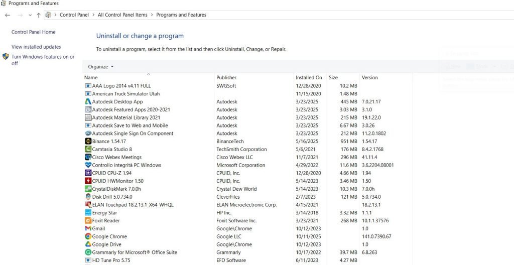 Improve Storage and File Management by deleting unneessary programs